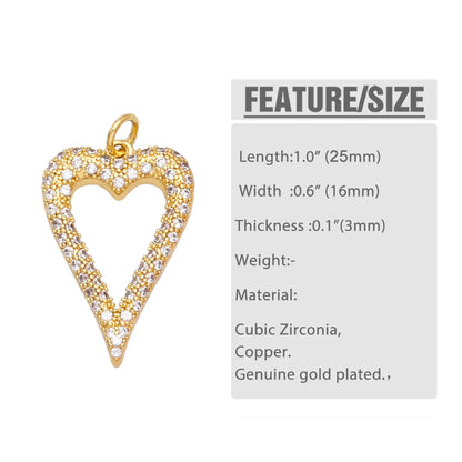 Fashion CZ Heart Pendants