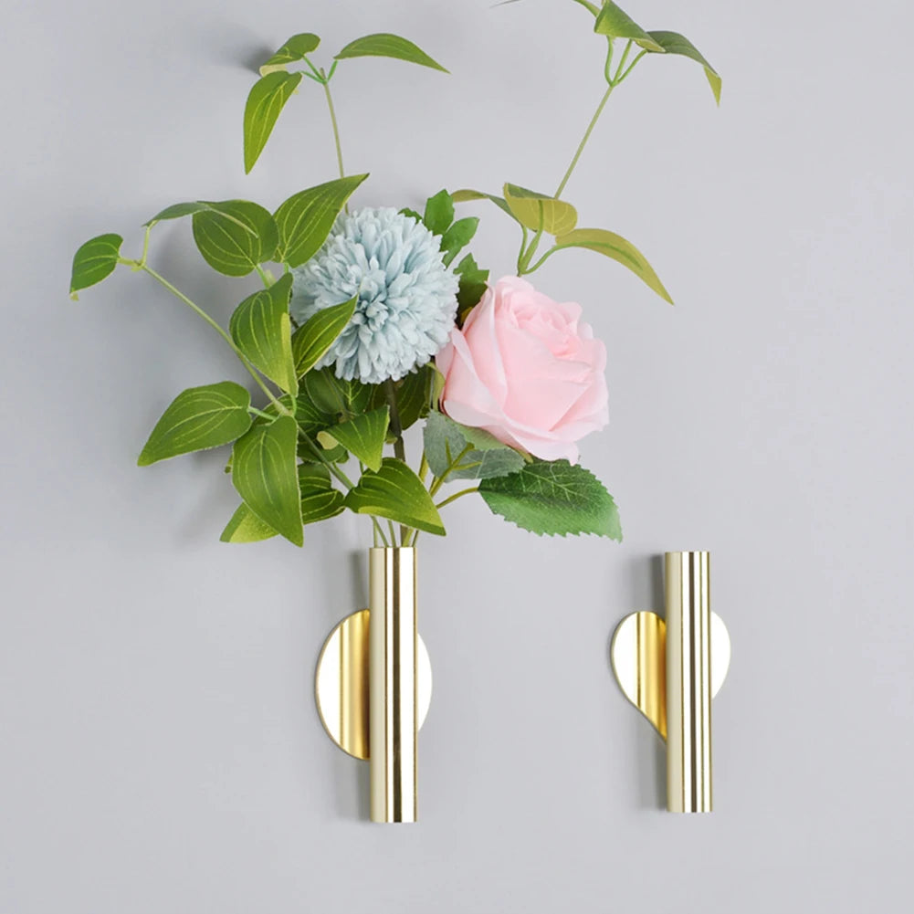 Wall Mount Flower Vase Tube