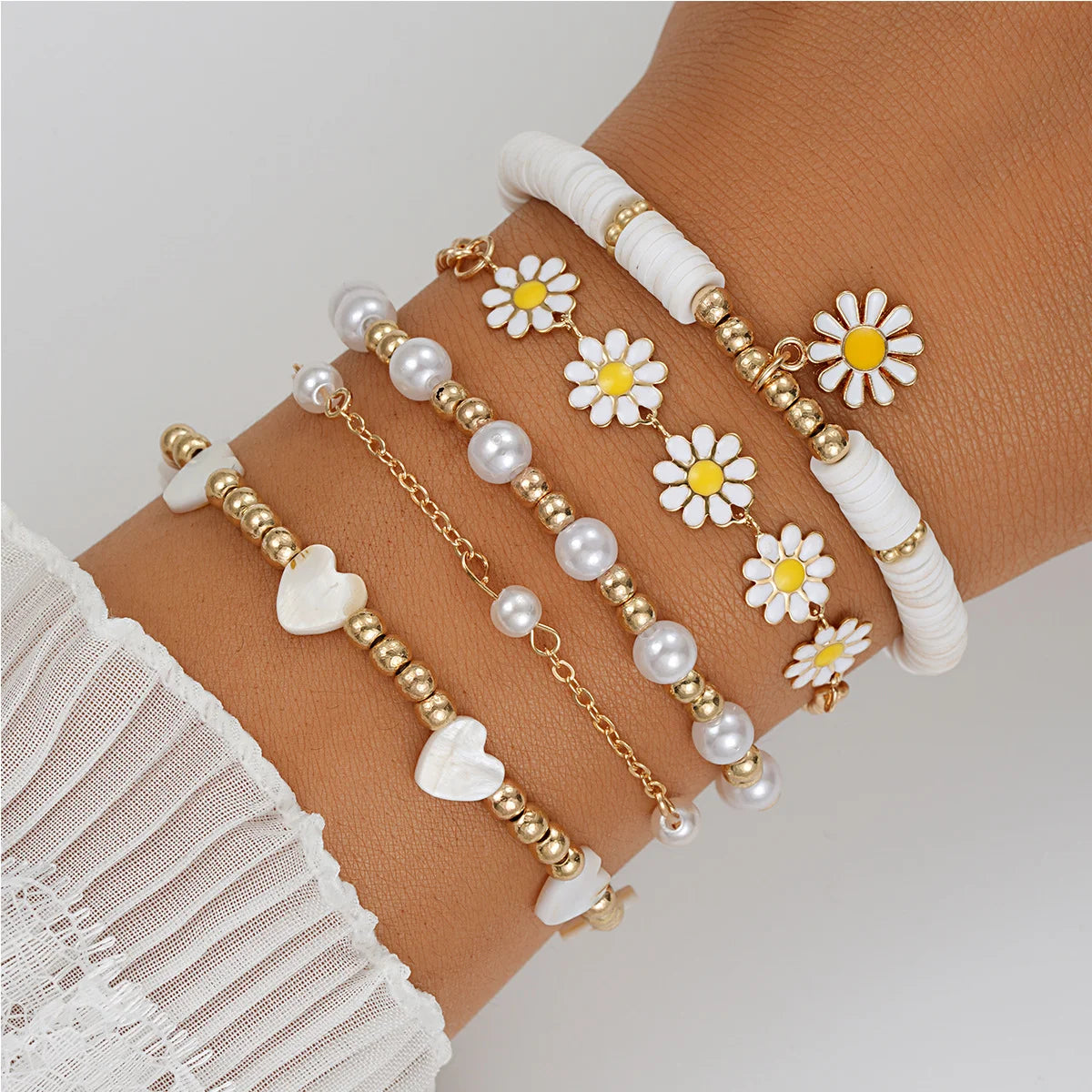 Sunflower Pendant Bracelets