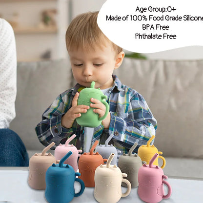 Baby Silicone Straw Cup