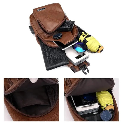 USB Charging Chest Bag