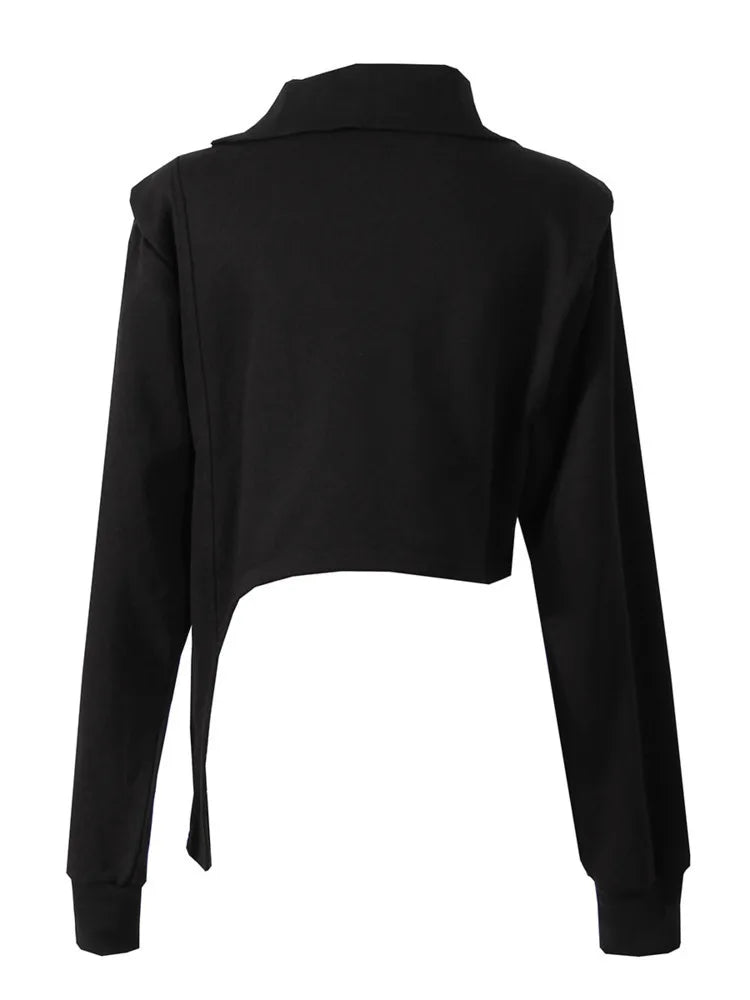 Turtleneck Irregular Diagonal Zipper!