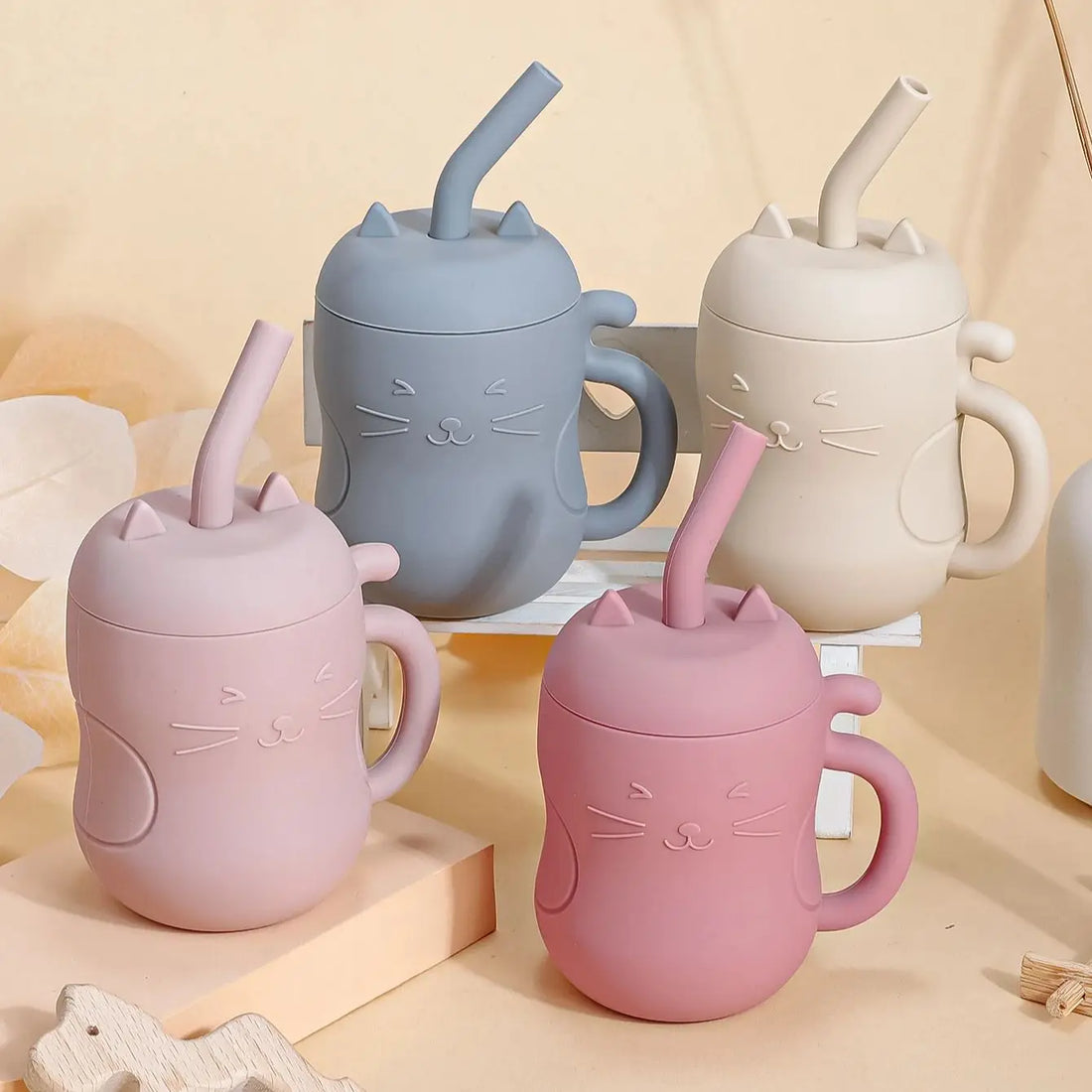 Baby Silicone Straw Cup