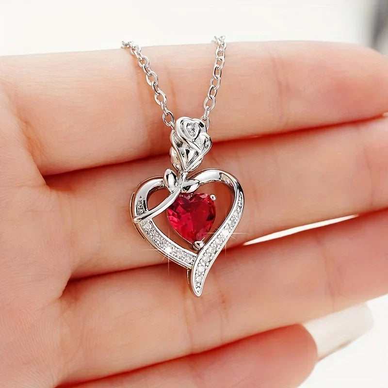 Luxury Zircon Heart Necklace